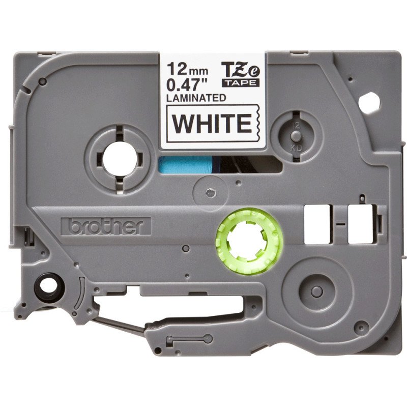 Cinta negro sobre blanco para rotuladores Brother PT-300, 310B, 330, 5