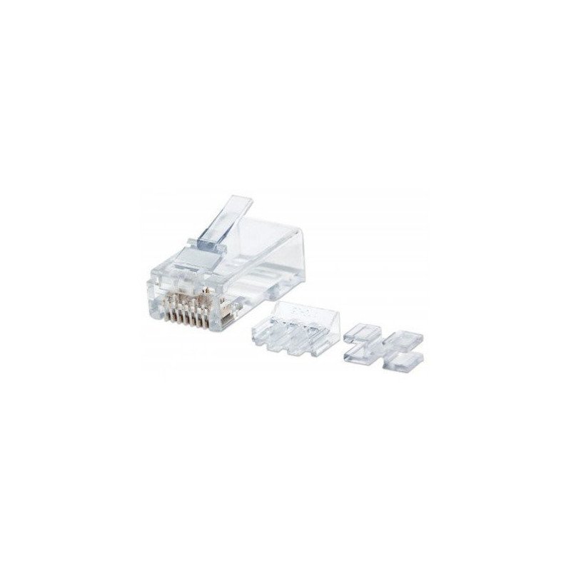 Plug RJ45 Cat 6a Intellinet UTP multifilar línea pro con 80 piezas
