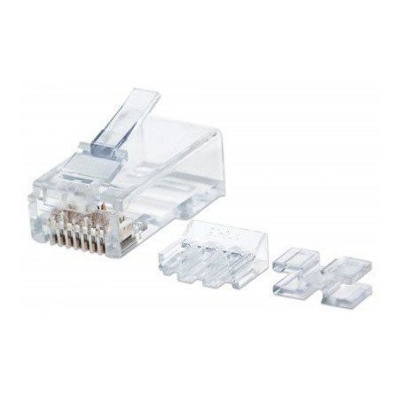 Plug RJ45 Cat 6a Intellinet UTP multifilar línea pro con 80 piezas