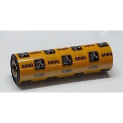 Cinta Zebra - Negro, Color blanco, Ribbon 6000. Longitud de cinta: 70 