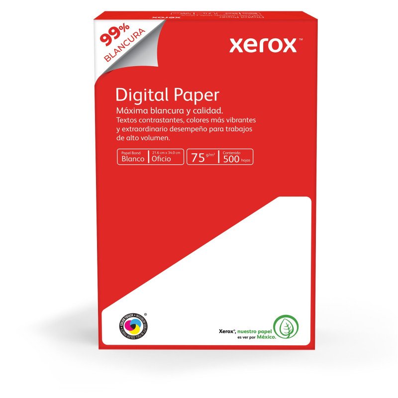 Papel Rojo Oficio 003M02021 Xerox - Papel Bond, Color blanco