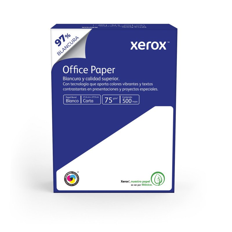 Papel Azul Carta 003M02040 Xerox - Papel Bond, Color blanco