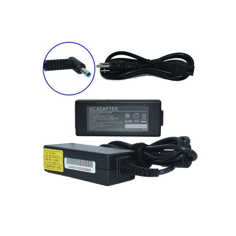 Cargador de Laptop AZUL HP - 100-240 V, Negro, 19.5V