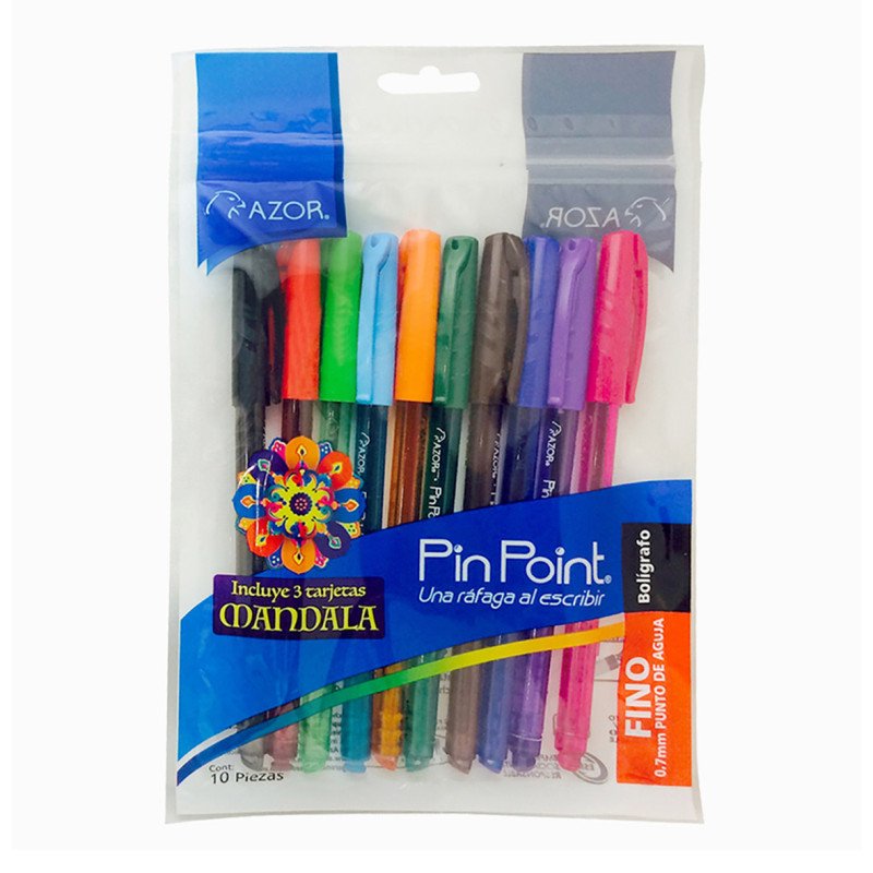 Pluma pinpoint 6810 Azor mandal surtido 0.7 con 10