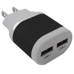 Cargador Brobotix 2 puertos USB 161264N - negro, USB