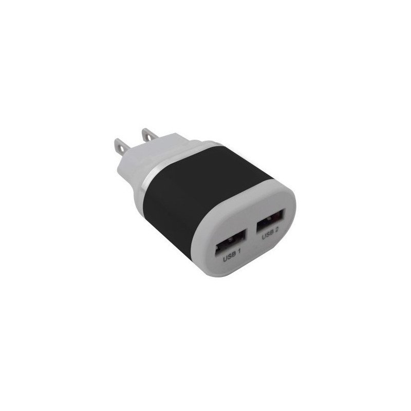 Cargador Brobotix 2 puertos USB 161264N - negro, USB
