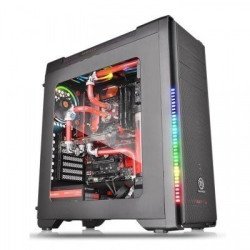 Gabinete ThermalTake versa C21 RGB, negro, sin fuente ATX, micro-ATX, 