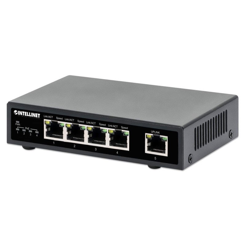 Switch PoE+ Intellinet, con 5 puertos Gigabit Ethernet (10/100/1000), 