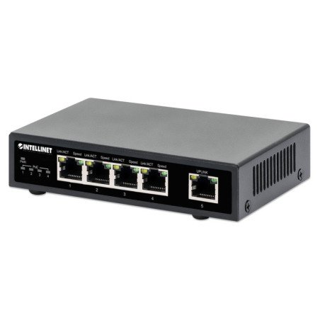Switch PoE+ Intellinet, con 5 puertos Gigabit Ethernet (10/100/1000), 