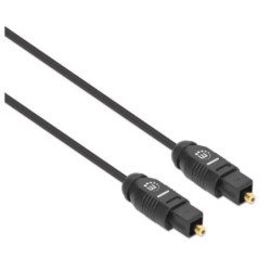 Cable de Audio Digital Optico Toslink  5 m, Macho / Macho, Negro