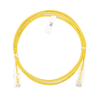 Cable de parcheo Slim UTP Cat 6 - 2 m amarillo diámetro reducido (28 AWG)