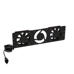 Kit de 2 ventiladores 110 vca (12 x 12 cm) con clavija para gabinete d