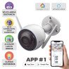 Bala wifi, 5mp (3k), detección humana, detección de vehículo, sirena, 