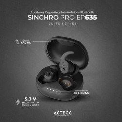 Audífonos deportivos Inalámbricos Bluetooth In Ear Sinchro Pro EP635 E