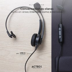 Audífono USB con Micrófono Flexible On Ear Centric Pro HP620 Elite Ser