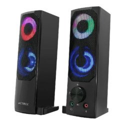 Bocinas Acteck Elant Brick AS450, alámbrica, 6 w RMS, USB - 3.5mm, ilu