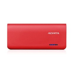 Batería de respaldo Power bank Adata PT100 10000mah/linterna/2 USB 1a/2a/indicador de carga/rojo