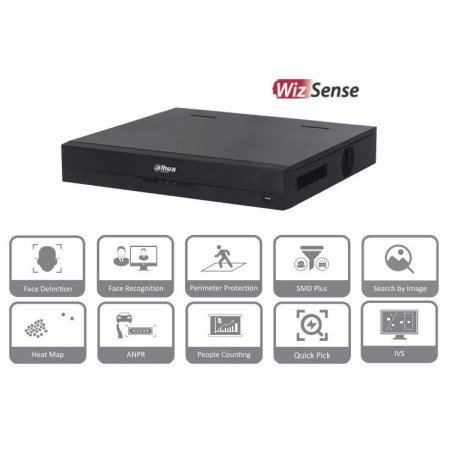 Dahua Technology NVR4416-16P-EI Grabadore de vídeo en red (NVR) 1.5U Negro