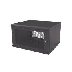 Gabinete de pared fijo, puerta perforada, rack 19" de 6 UR (600 x 355 