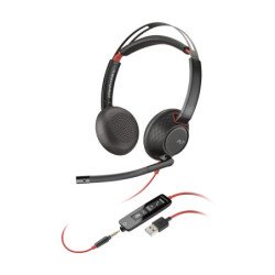 Diadema POLY Blackwire 5220 Stereo USB-A Headset, Wired, Office/Call center, 100 - 10000 Hz, 164.2 g, Headset, Black