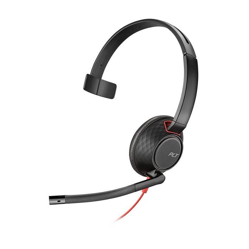 Diadema POLY Blackwire 5210 Monaural USB-A Headset, Wired, Calls/Music, Headset, Black