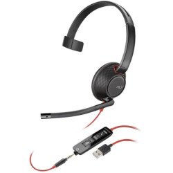 Diadema POLY Blackwire 5210 Monaural USB-A Headset, Wired, Calls/Music, Headset, Black