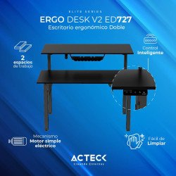 Escritorio Ergonómico Doble ERGO DESK V2 ED727 Acteck