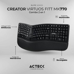 Kit Teclado y Mouse Acteck Creator Vituos Fitt MK770 Elite Series