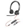 Auriculares Poly Blackwire 3325 Cableado Sobre la oreja Estéreo - Negro - Certificación Microsoft Teams - Binaural - Cerrado - 3