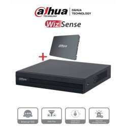 DVR de 4 canales 1080p Lite, Con disco SSD de 512GB