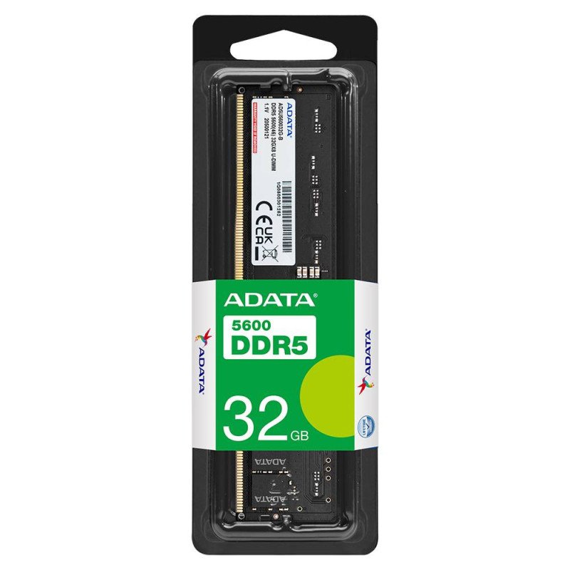 Memoria RAM ADATA, DDR5 32GB UDIMM 5600MHz. NP. AD5U560032G-S