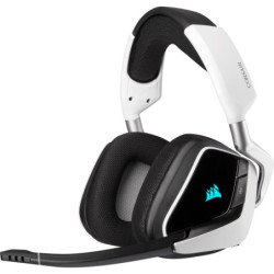 Audífonos Corsair void RGB elite, inalámbricos, 7.1, RGB, color blanco