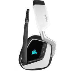 Audífonos Corsair void RGB elite, inalámbricos, 7.1, RGB, color blanco