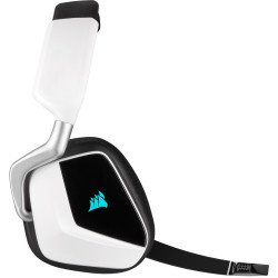 Audífonos Corsair void RGB elite, inalámbricos, 7.1, RGB, color blanco
