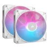 Ventilador Corsair cue link, 140mm, blanco, gamer, kit