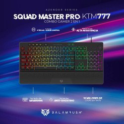 Combo Balam Rush KTM777 mouse/teclado RGB/anti-ghosting/negro