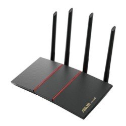 Router Asus AX1800, 574-1201mbps, 2.4 y 5GHz, 4x LAN GBE, MU-MIMO, 4x antenas externas, control parental, VPN, AIMESH, OFDMA