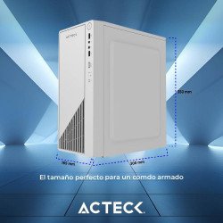 Gabinete Acteck MT Kioto GC220F/Mb m-ATX/ ATX 500/USB/blanco