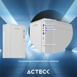 Gabinete Acteck MT Kioto GC220F/Mb m-ATX/ ATX 500/USB/blanco
