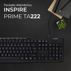 Teclado estándar inspire prime TA222 Acteck Essential series teclado a