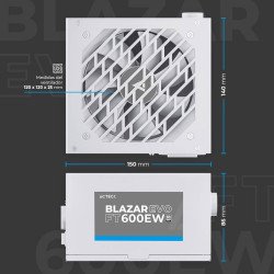 Fuente de poder Acteck blazar evo FT600EW advanced serie