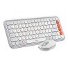 Kit Logitech Pop Icon Teclado/Mouse BT Offwhite/Orange