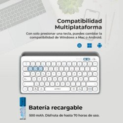 Teclado Inalámbrico Multidispositivos AC-940139 INSPIRE TREK TI737 Act