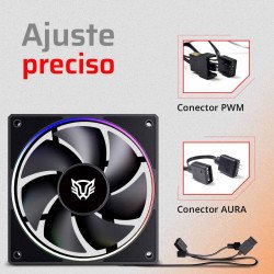 Kit 3 Ventiladores 120mm EOLOX BORA EXB85R Balam Rush Azender Series V