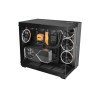 Gabinete BGW71 light base 900 fx black con ventiladores ARGB