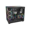Gabinete BGW71 light base 900 fx black con ventiladores ARGB