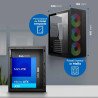 Gabinete Acteck essen pro x gm767, media torre, ATX, m-ATX, ITX, ilumi