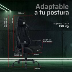 Silla gamer Balam Rush Thunder máx. v7, tela nylon transpirable, repos