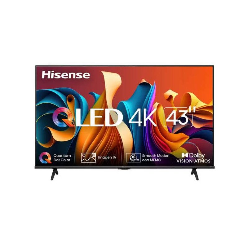 Televisor Hisense 43QD6QV, 43 pulgadas, QLED, 3840 x 2160 Pixeles, QLED VIDAA SMART TV