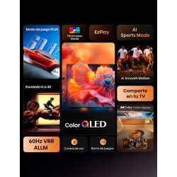 Smart LED-LCD TV 2025 Hisense 55QD6QV 139.7cm, 4K UHDTV, High Dynamic Range (Alto rango dinámico, HDR), Dolby Vision, HDR10+, LE